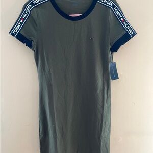 Tommy Hilfiger Olive Green T-Shirt Dress